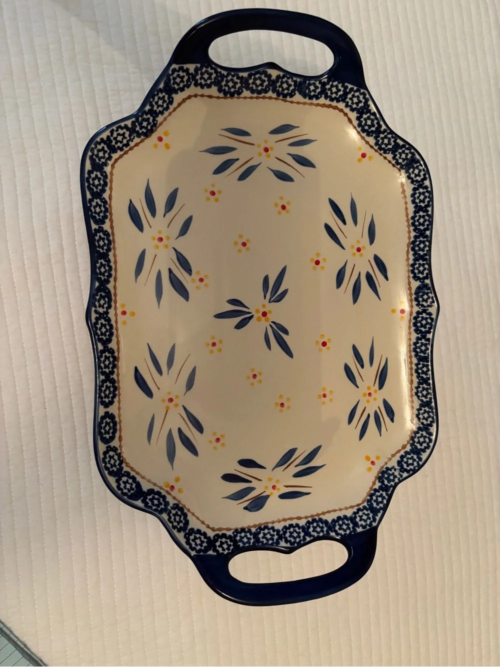 Temp-Tations “old world” hand painted serving platter